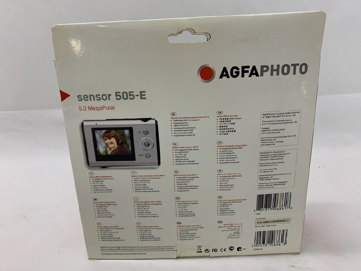 Y-8726】未開封 AGFA PHOTO sensor 505-E デジタルカメラ アグファ 