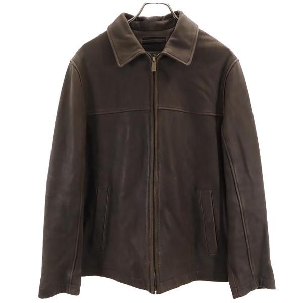 エディーバウアー 本革 レザージャケット M ブラウン Eddie Bauer 本皮 メンズ 230930
