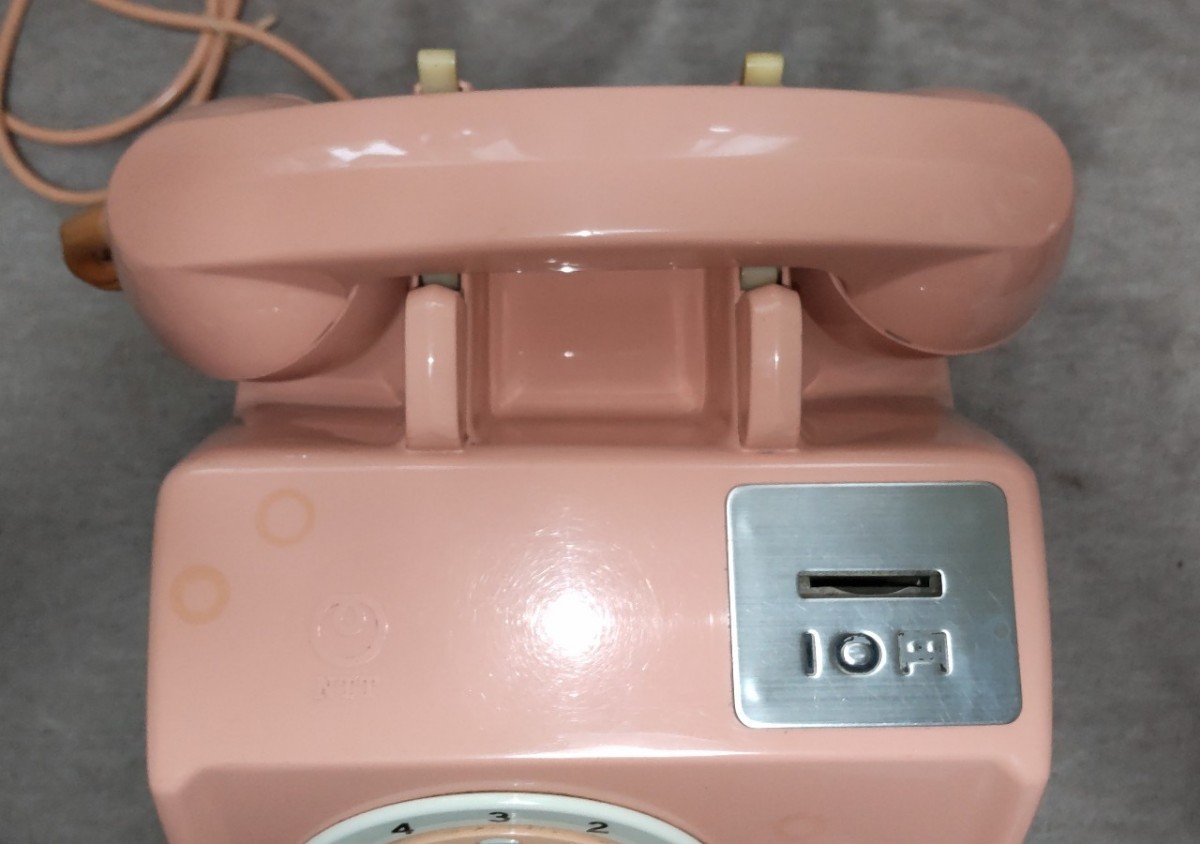 昭和 ピンク 電話 レトロ 動作品 希少 ピンク電話 公衆電話 昭和レトロ 