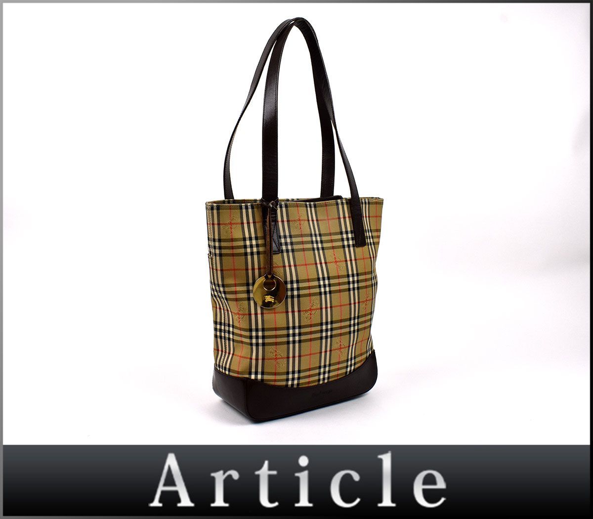 159919◇ BURBERRY バーバリー チェック柄 ショルダーバッグ トート