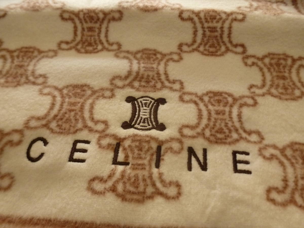 CELINE セリーヌ 綿毛布　２枚セット　マカダム柄 セリーヌ マカダム柄 綿シルク混 毛布 140×200 未使用 セリーヌ 綿毛布