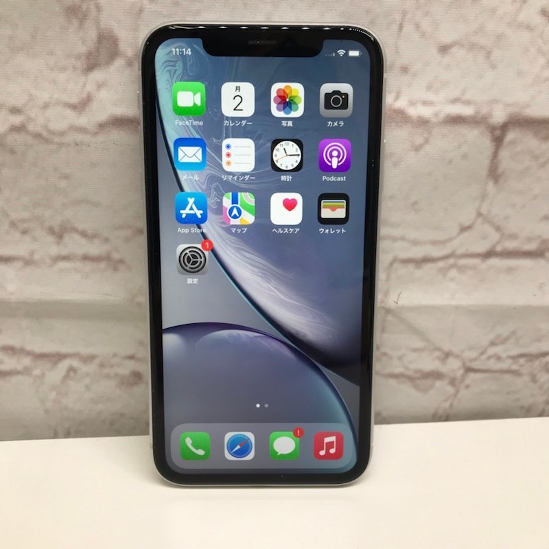 ジャンク品】Apple iPhoneXR 64GB White MT032J/A A2106 AU 利用制限〇