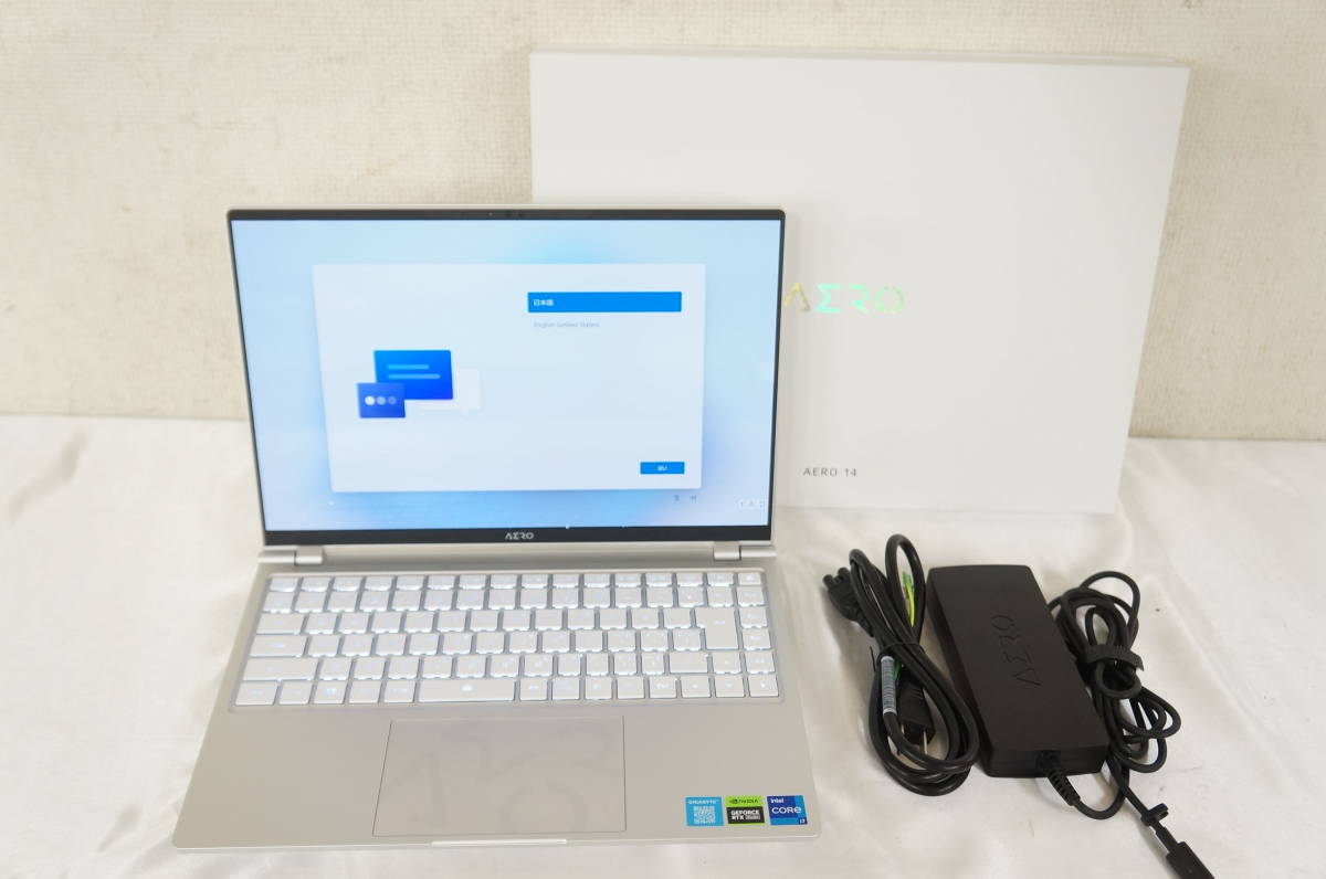 美品 GIGABYTE AERO 14 OLED P4EF CORE i7-13700H メモリ:16GB SSD:1TB 