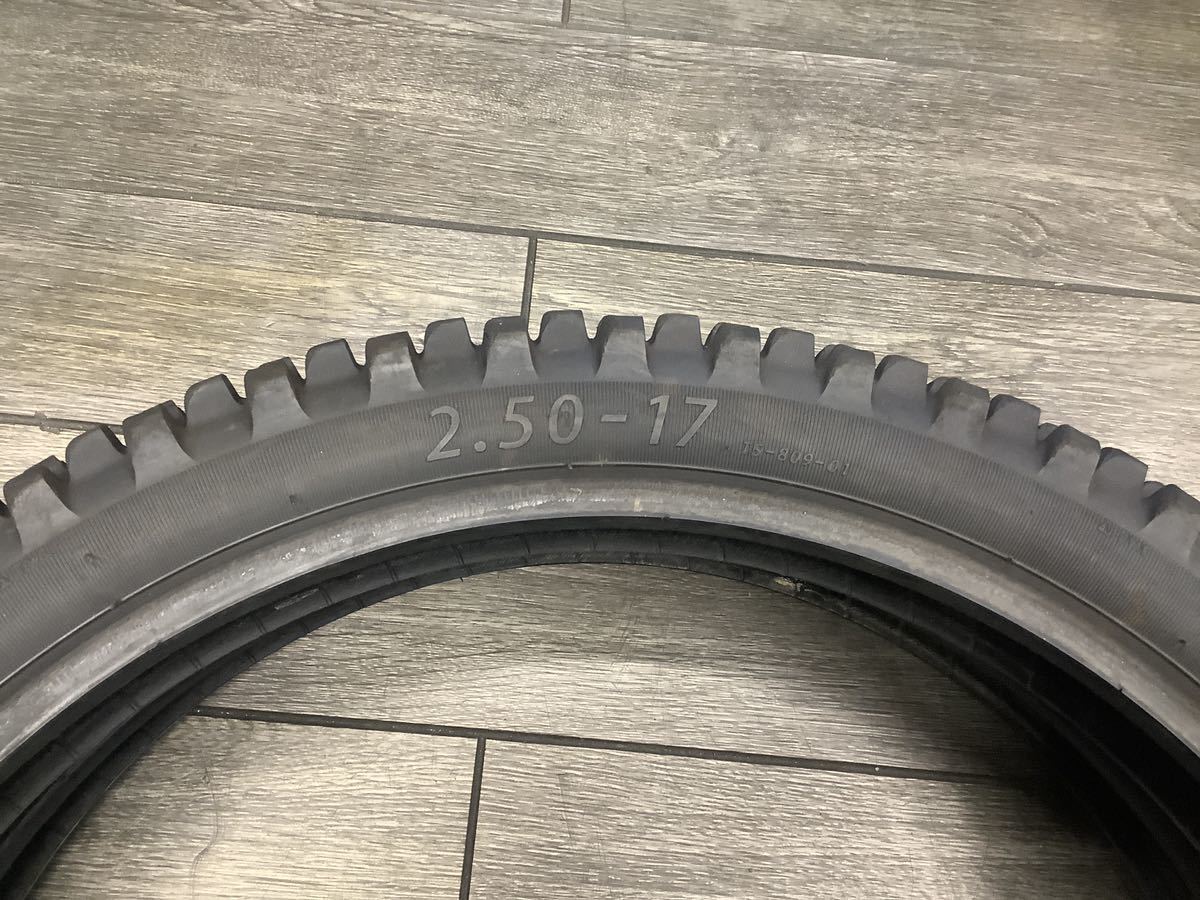 ティムソンTS809 2.50-17 中古 2本セット カブ用オフロードタイヤ