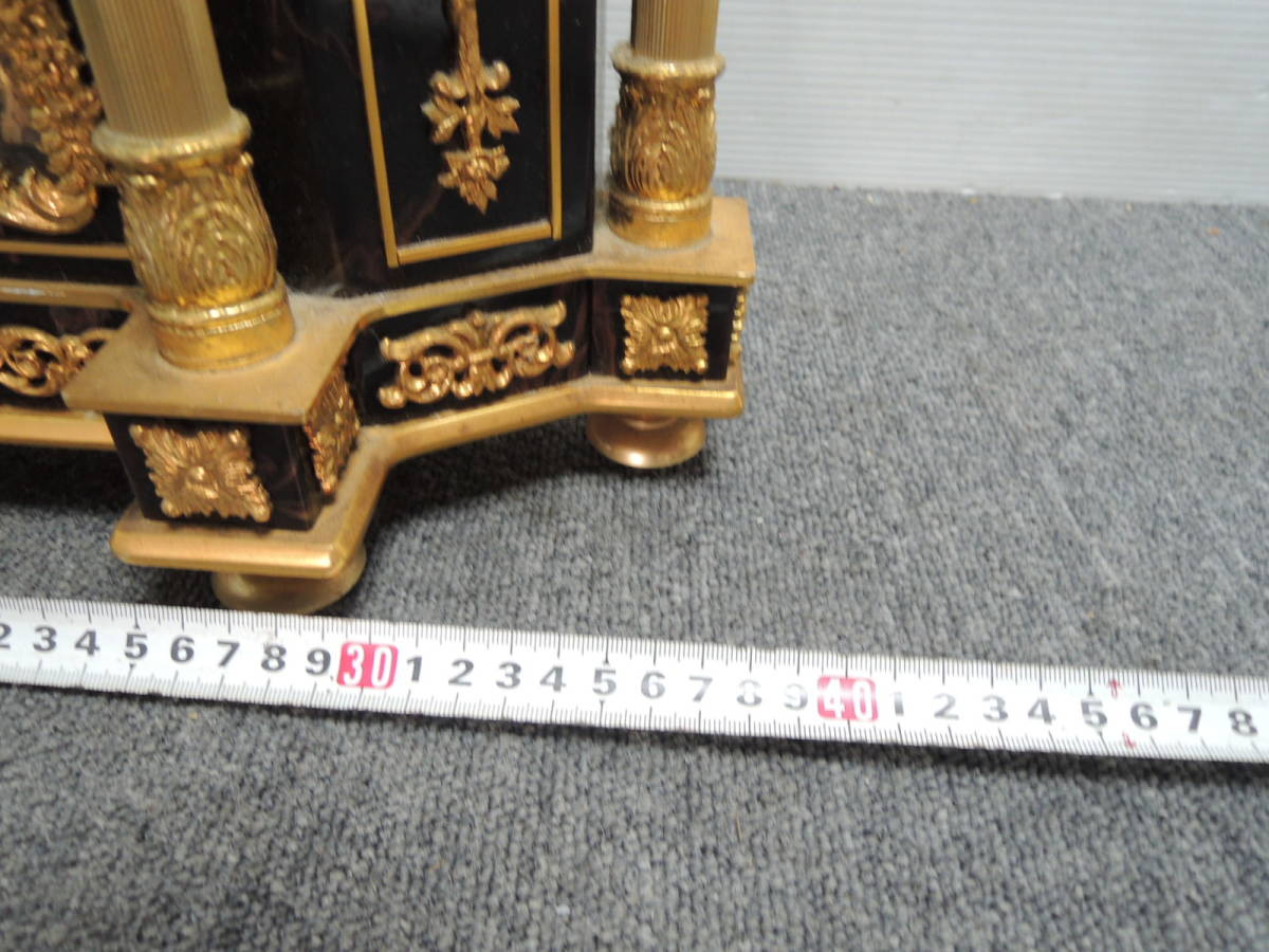☆SEIKO セイコー QW427M クオーツ 豪華絢爛 置時計 宮殿造り 回転振子