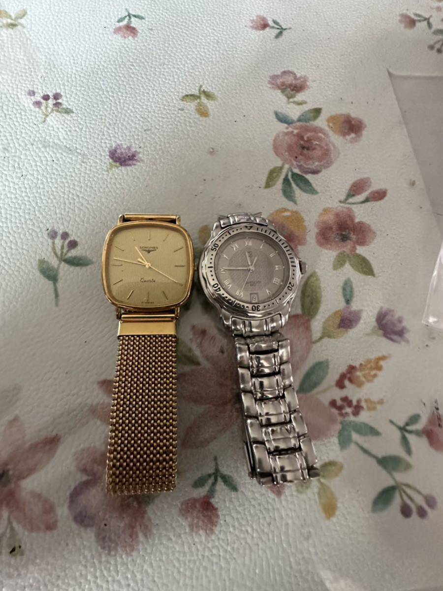 ロンジン，GIVENCHYメンズクォーツ腕時計まとめ2点ジャンク品管理番号10-119