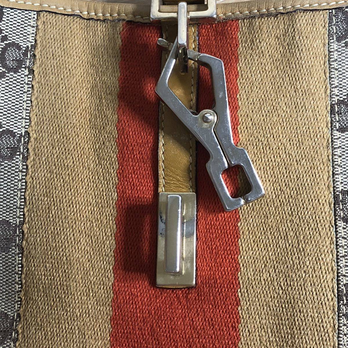 GUCCI ジャッキー GGキャンバス シェリーライン ショルダーバッグ