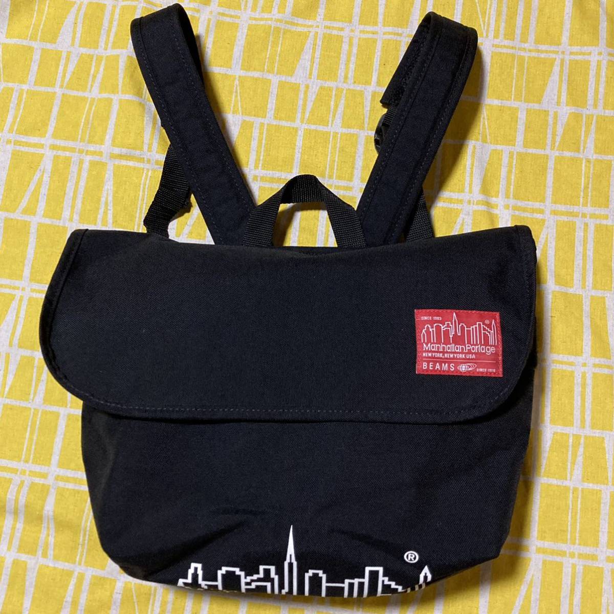 カワカワ kawa-kawa リュックサック - レザー 黒 がま口 バッグ kawa