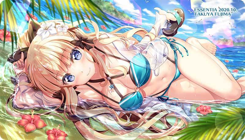 プリコネ 藤真拓哉 サレン水着スリーブ 4個セット ESSENTIA 藤真拓真 水着サレン プレイマット デスクマット ラバー