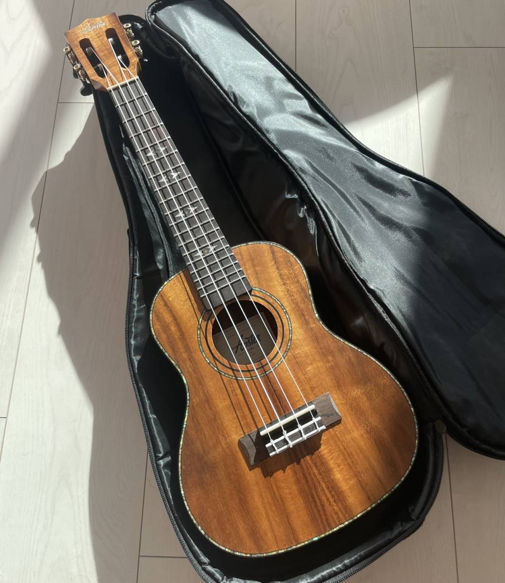 【中古1円】ハワイアンコアウクレレ・コンサート・スロテッドヘッド・ケース付き