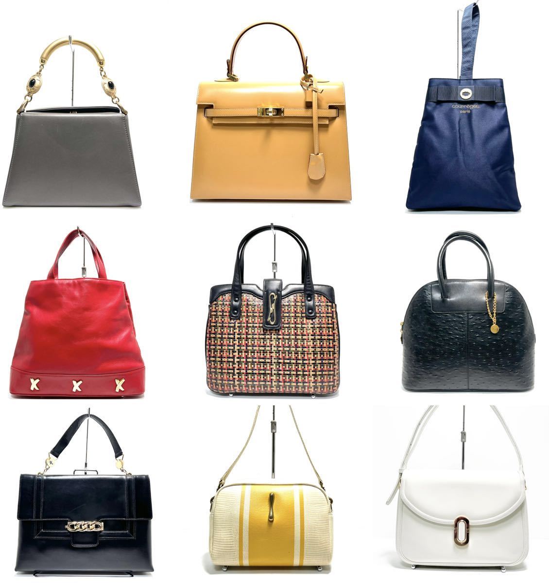 美品 courreges クレージュ ミニボストン 2way デカロゴ シボ革 2025年