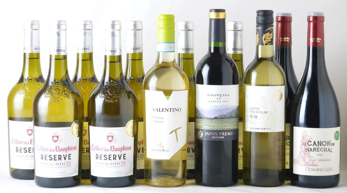 【1円スタート！12本セット】フランス・イタリア・日本 / 赤・白ワイン 12本セット【まとめ売り！！】