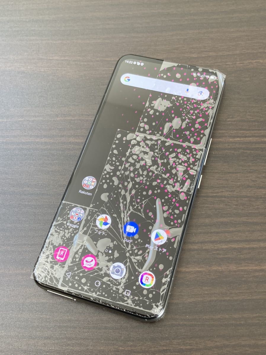 RAKUTEN BIG ZR01 ホワイト 128GB 楽天モバイル 割れてます。 現状 P13