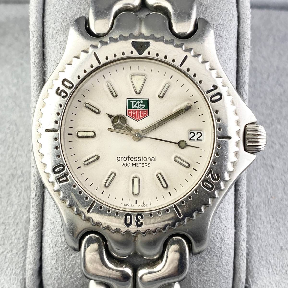 1円〜】TAG HEUER タグ ホイヤー 腕時計 メンズ セル S99.006 ホワイト 