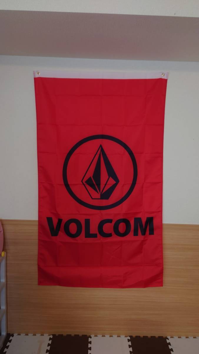 VOLCOM ボルコム 特大フラッグ バナー レッド 90cm×150cm 新品未使用