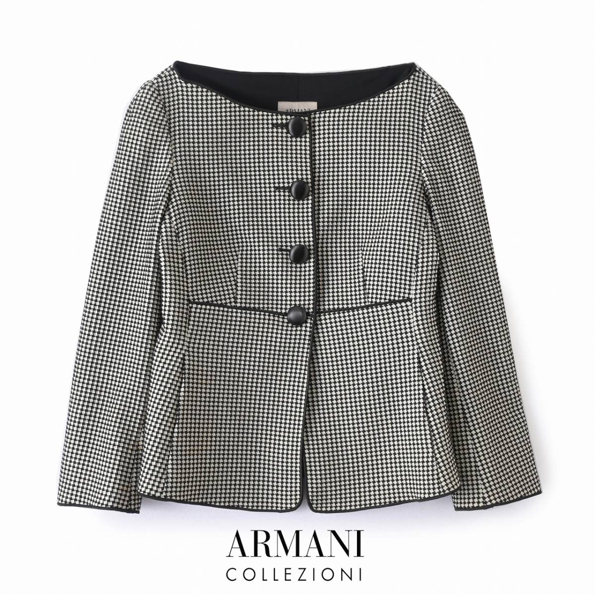 美品☆アルマーニコレツィオーニ10万☆38size/9号☆ジャケットA099