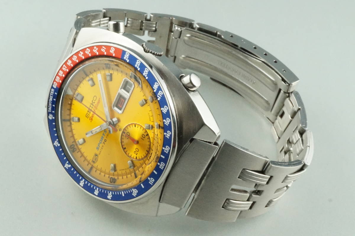 美品 セイコー 5スポーツ スピードタイマー 6139-6000 ペプシ 21石 