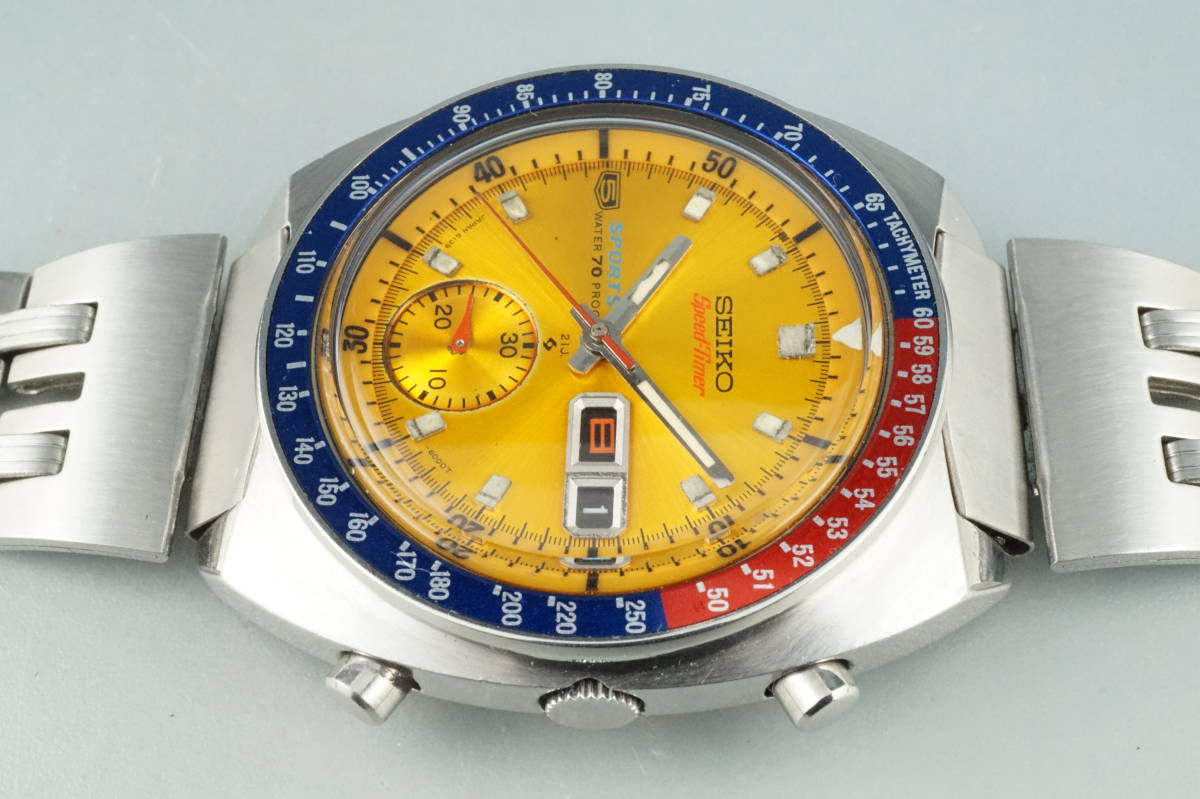 美品 セイコー 5スポーツ スピードタイマー 6139-6000 ペプシ 21石 