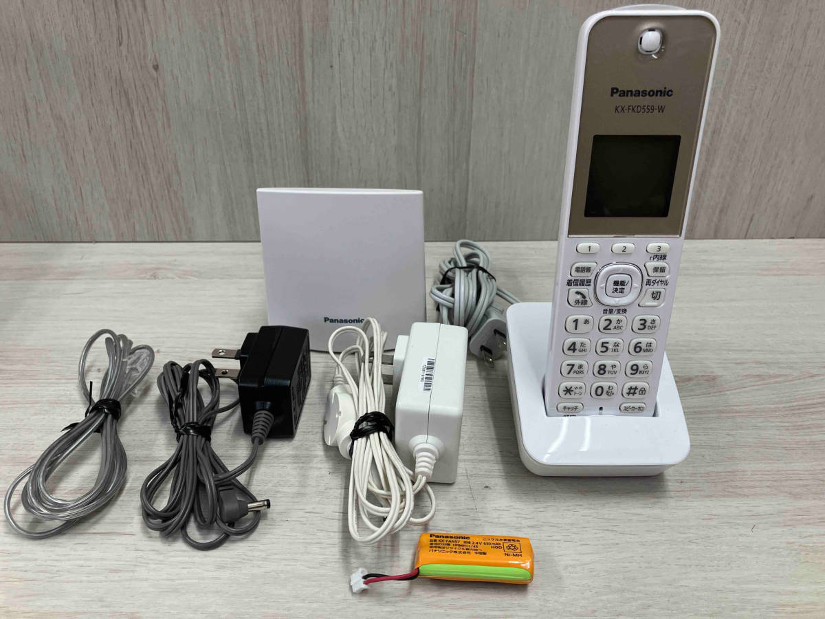 Panasonic 電話機 KX-FKD559-W