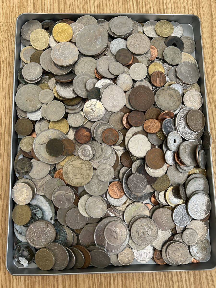 「1円スタート」外国銭 外国札　総重量 約3，700g 外国札108枚　硬貨 アジア 古札　アンティーク　コレクション　古銭　外国コイン　コイン 古銭 まとめ 1円スタート