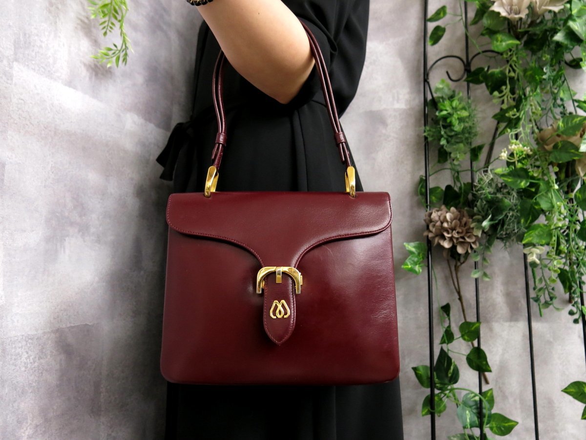 ○超美品○MORABITO モラビト○カーフ レザー 本革○ハンド バッグ 