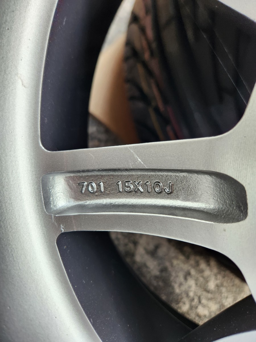 売切 美品 深リム ブラックレーシング 15インチ 9J-20 10J-25 4H 114.3  