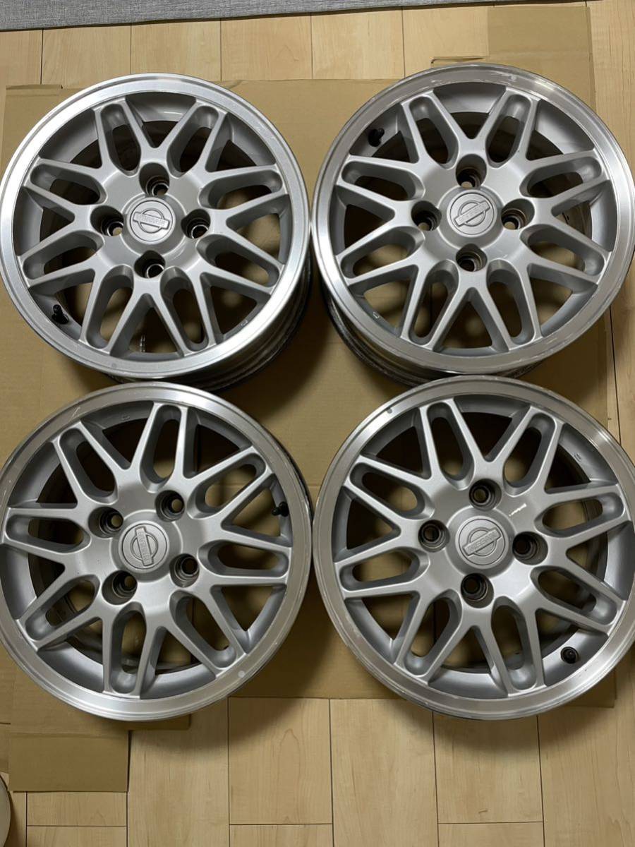 180SX後期 純正ホイール 15インチ6J 4穴 4本セット 180SX 純正ホイール 4本セット 15インチ 6J+45 114.3-4H 純正アルミ 日産