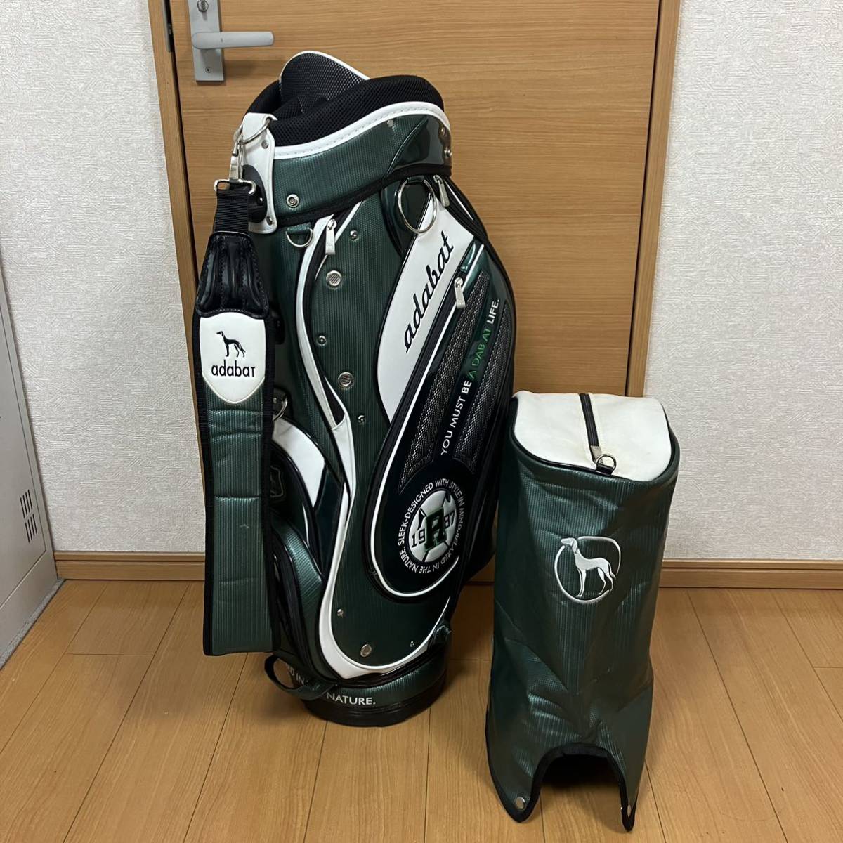 adabat エナメル　キャディバッグ 