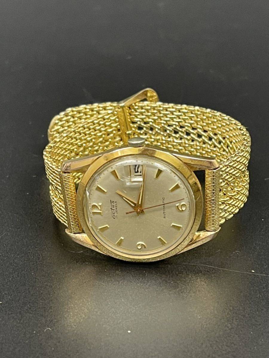 60s ビンテージ OCTUS AUTOMATIC 金張　メンズ腕時計 スイス製　 社外ベルト