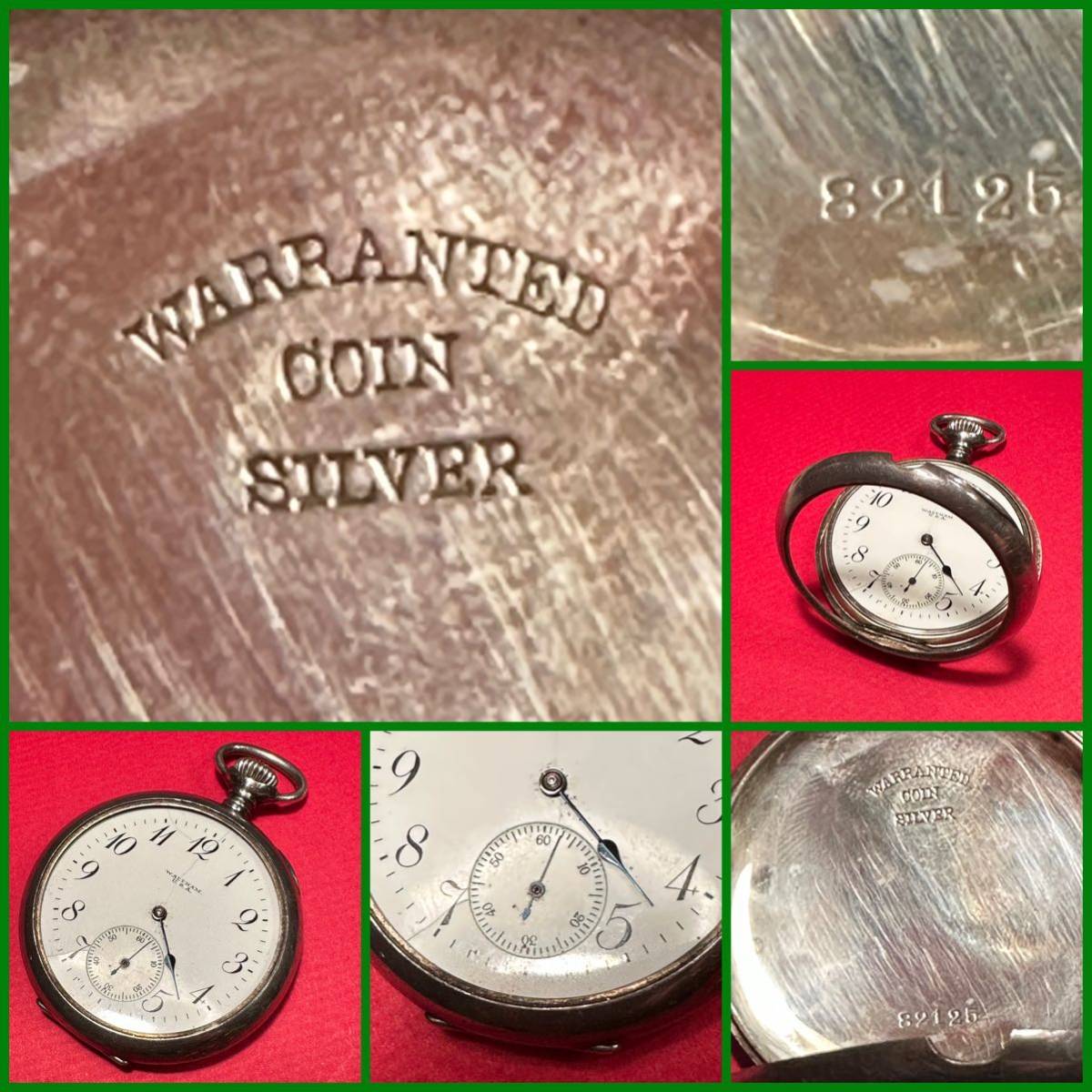 ウォルサムWALTHAM W.W.MASS warranted coin SILVER銀両蓋 17JEWELS 