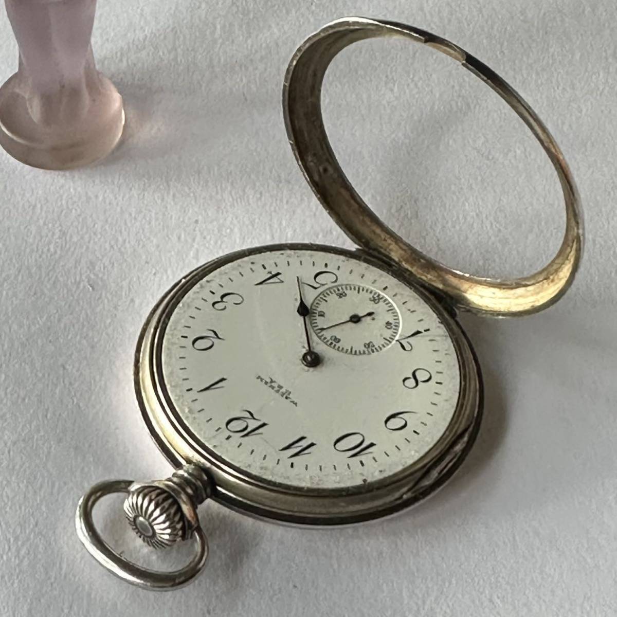 ウォルサムWALTHAM W.W.MASS warranted coin SILVER銀両蓋 17JEWELS