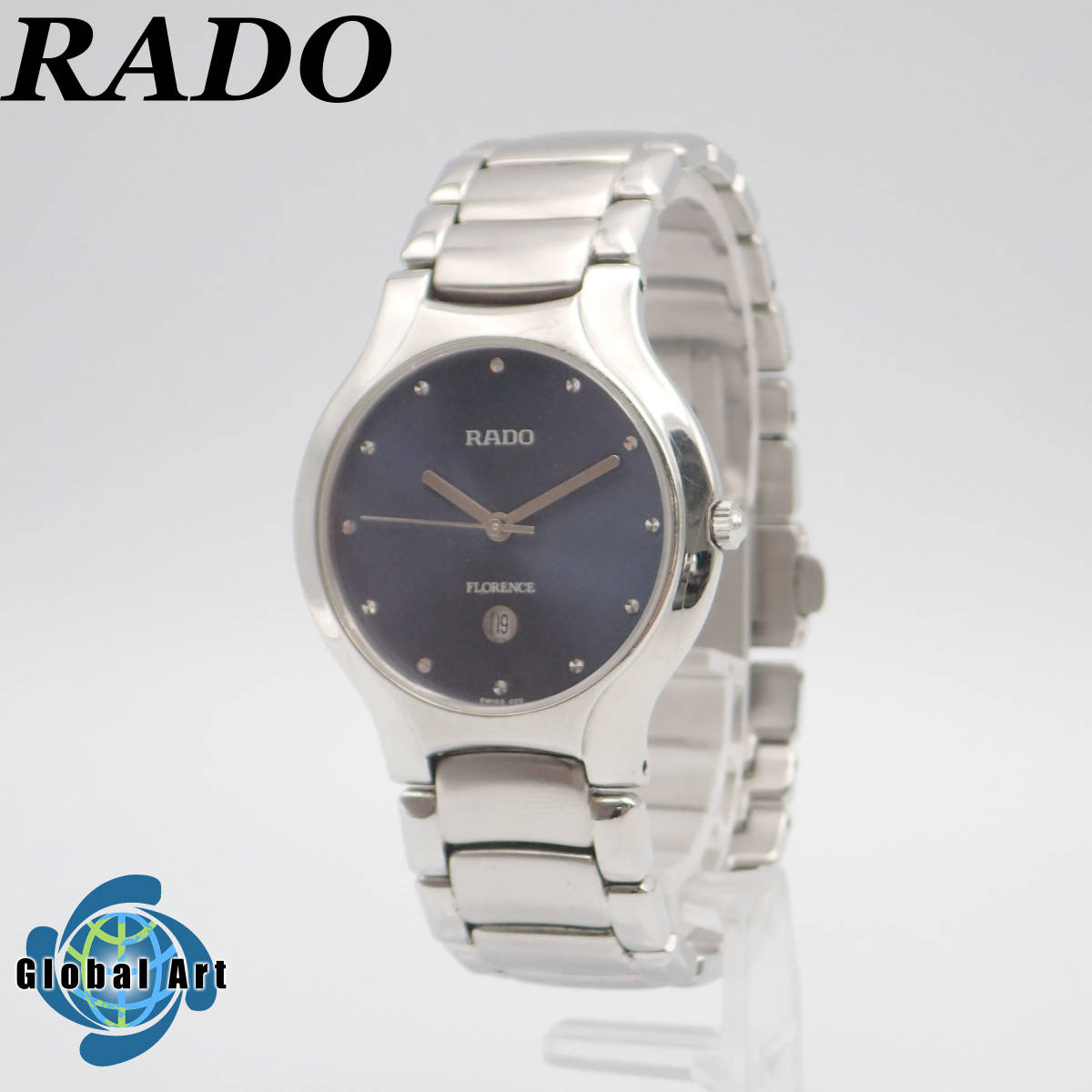 1う08130/RADO ラドー/フローレンス/クオーツ/腕時計/文字盤 ネイビー/152.3730.4