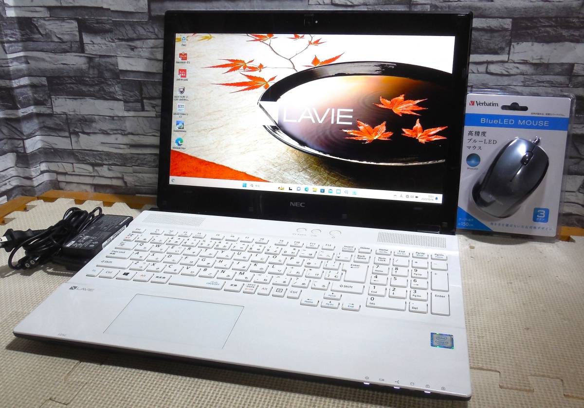 ★綺麗白＆第7世代超速仕様！★フルHD液晶/Windows11【新品 SSD512GB/DDR4 8GB/core i3-7100U】Blu-ray/Webカメラ/office/NEC NS350/FAW