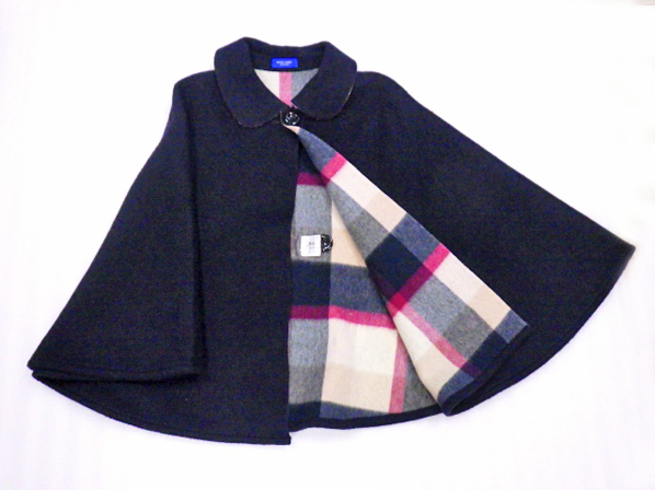 【未使用 タグ付き】ブルーレーベルクレストブリッジ　リバーシブル　ポンチョ　38 ブルーレーベル クレストブリッジ BLUE LABEL CRESTBRIDGE