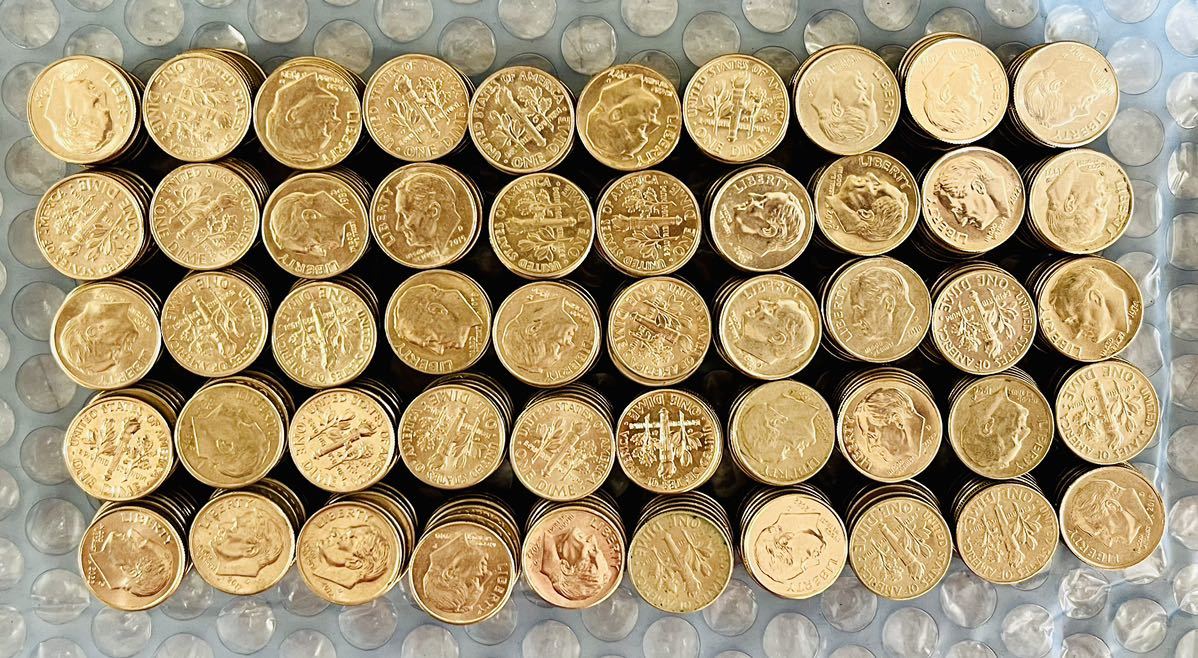 ☆アメリカ合衆国 硬貨 コイン ONE DIME 10セント 500枚まとめて 10