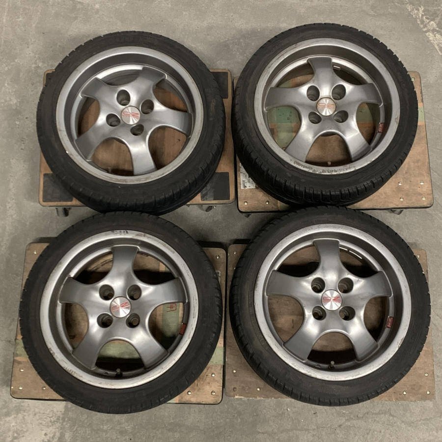 O・Z Racing STILE ホイール&ラジアルタイヤ 4本セット 7Jx15 PCD100 5穴 OFF+37○ジャンク品