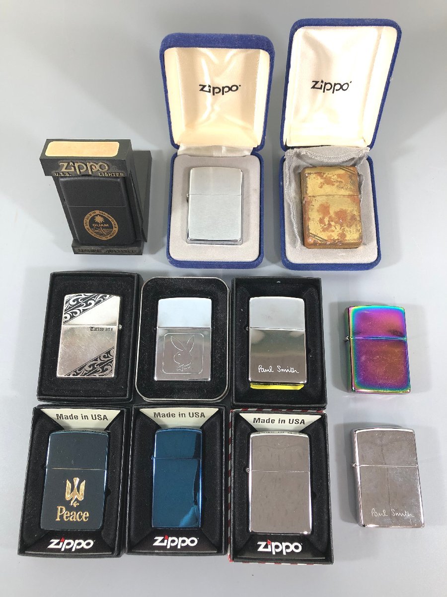 【超激得，100%新品】 ＜ジャンク品＞Zippo ジッポーライターまとめ売り 11個セット ポールスミス/プレイボーイ/Peace など 30323101016283OM(Zippo)｜売買されたオークション情報、yahooの商品情報をアーカイブ公開 - オー Zippo