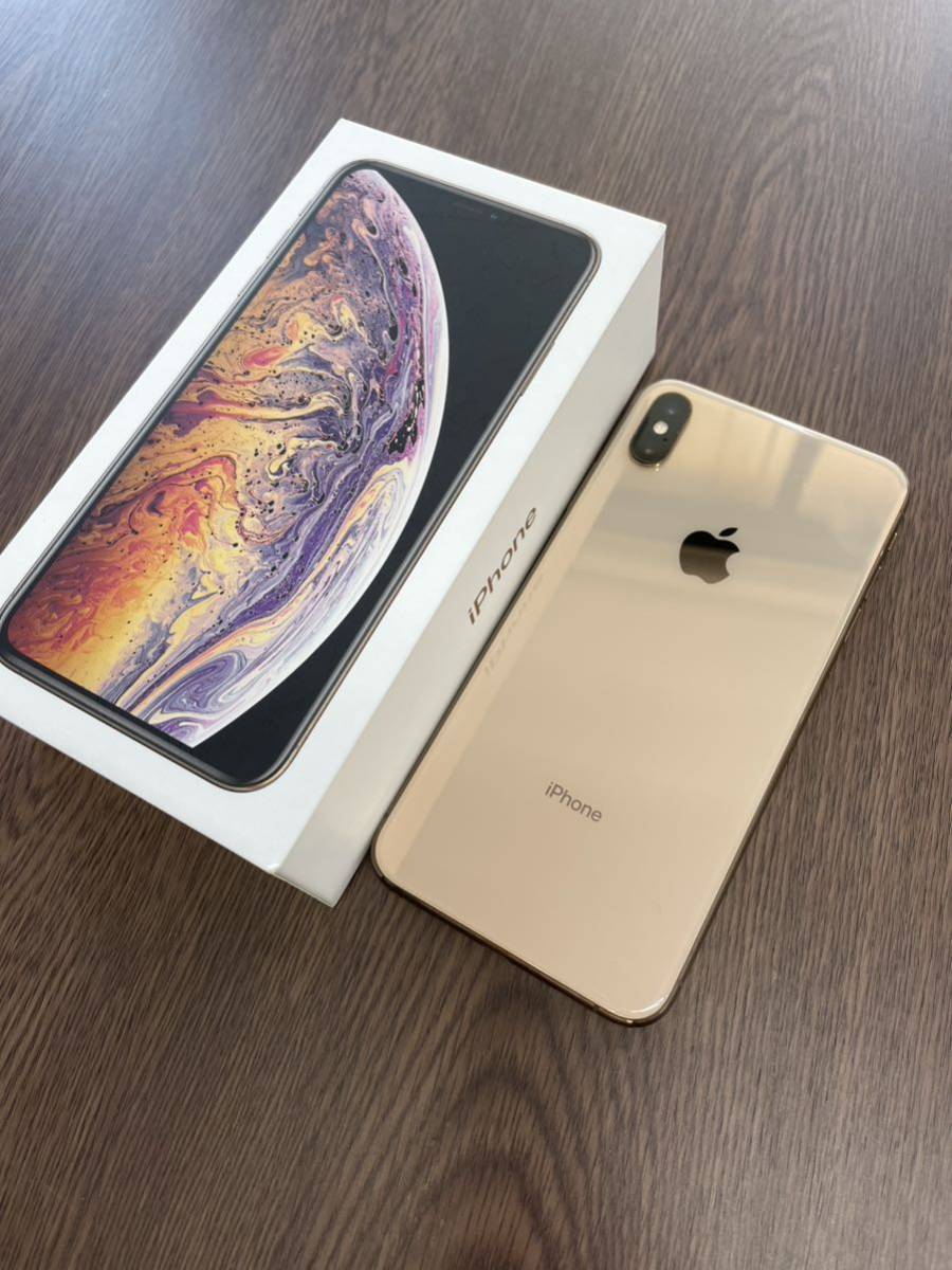 i-976 Apple（アップル）iPhoneXsMax 64GB ゴールド　6.5インチ アイフォン スマホ　SIMフリー 画面割れ