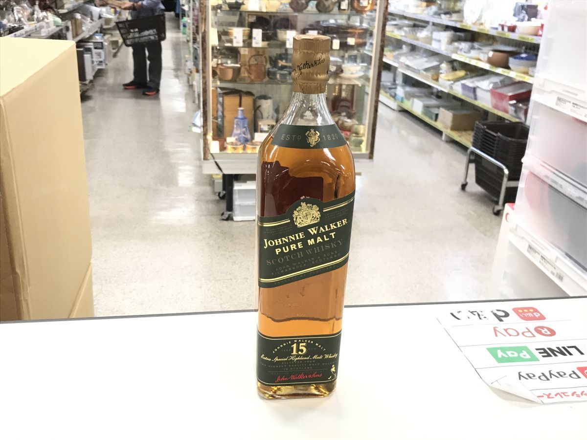 未開栓【JOHNNE WALKER】ジョンウォーカー　スコッチ　PURE MALT 15年　1000ml　43％　アルコール/酒/ウィスキー【いわき平店】