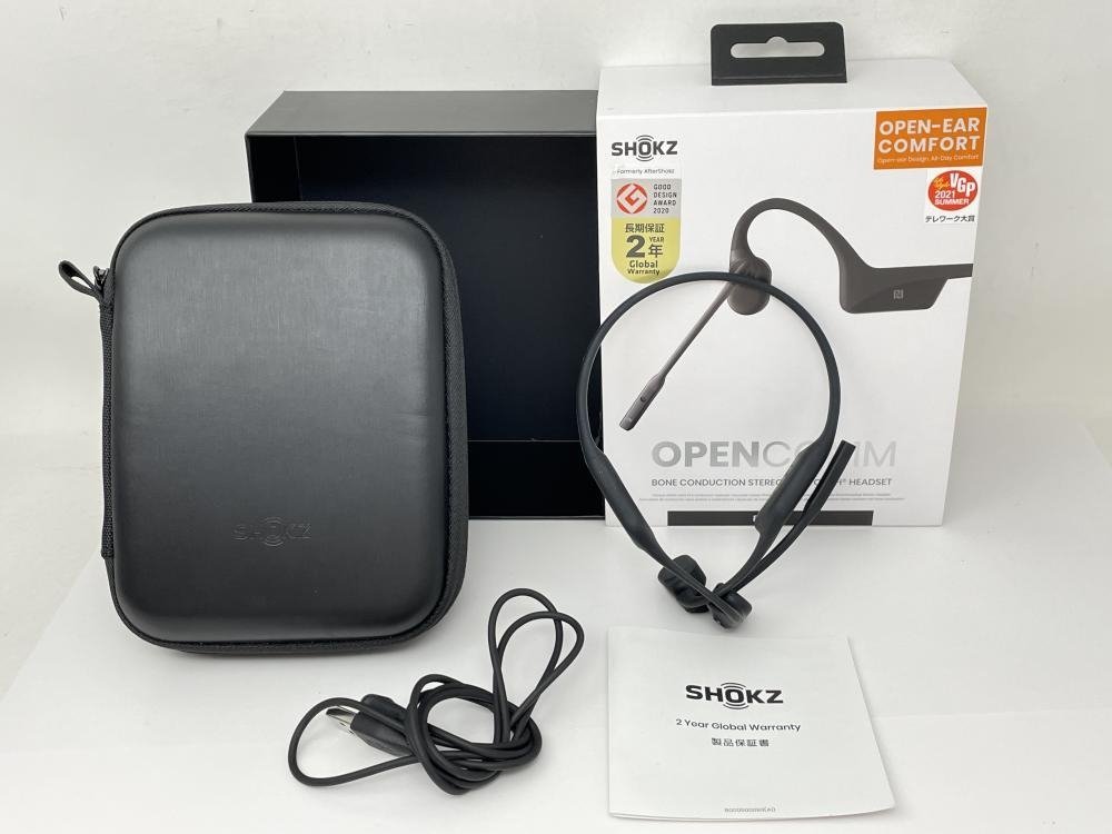 U640【美品】 SHOKZ OPENCOMM C102 骨伝導イヤホン ブラック