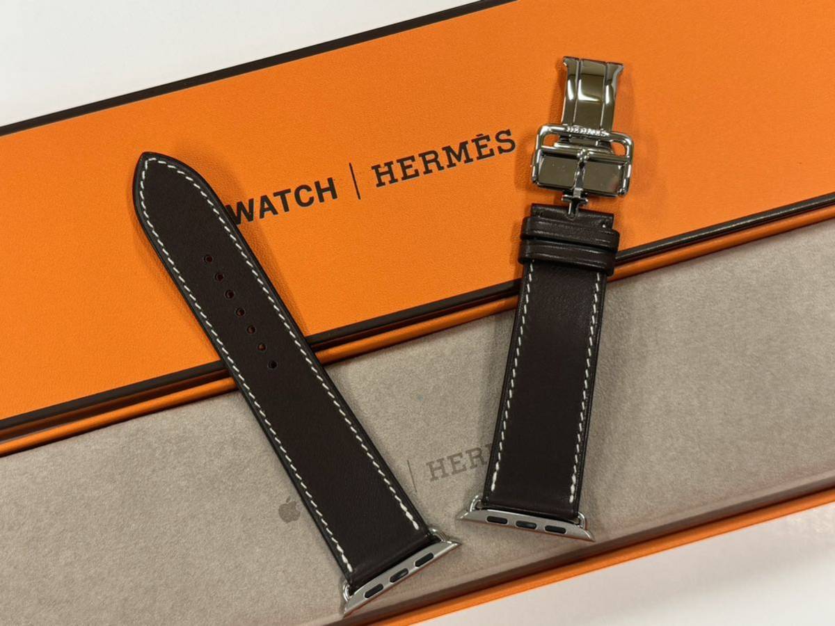 ☆即決 未使用 Apple Watch HERMES 45mm 44mm バレニア エベンヌ 