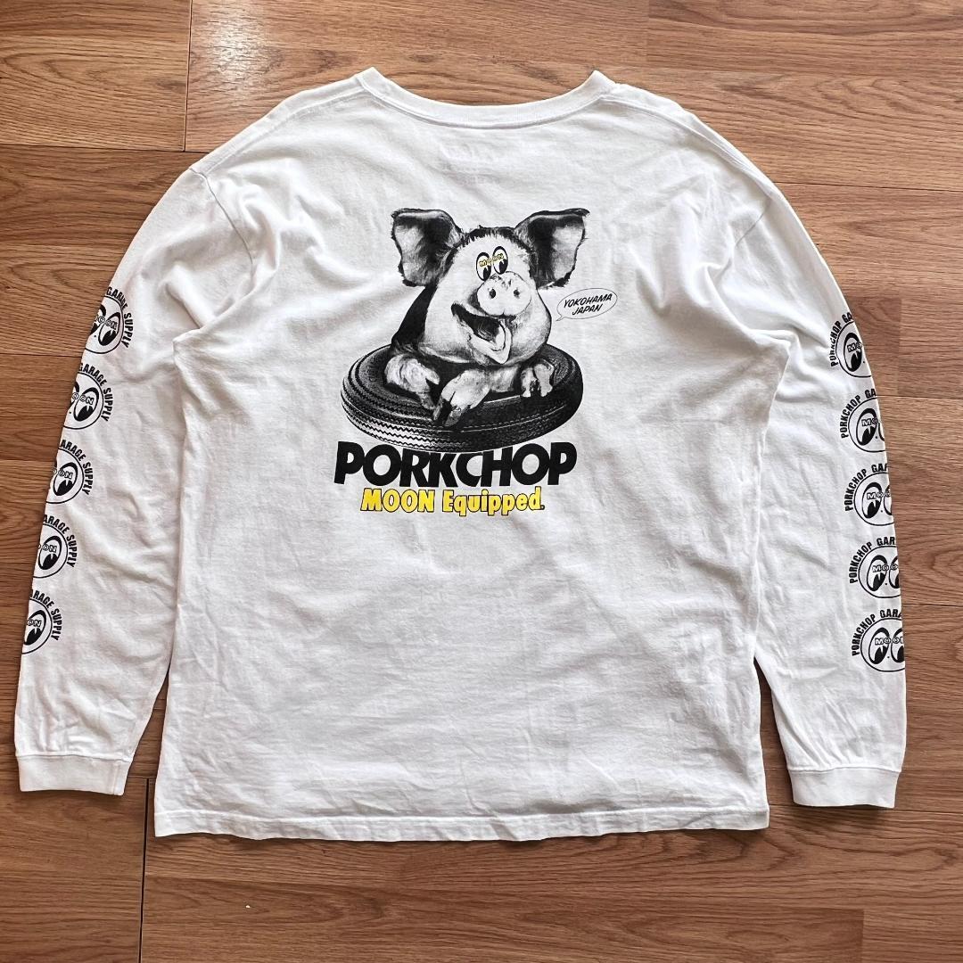 PORKCHOP x MOONEYES 長袖 Tシャツ ロンT ポークチョップ