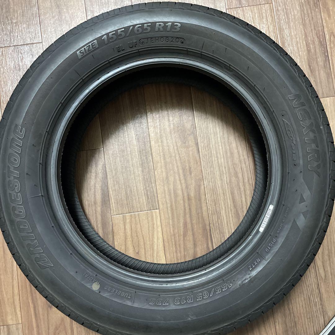 155/65R13 BRIDGESTONE/NEXTRY 20年製造4本セット ・タイヤ残りバリ山