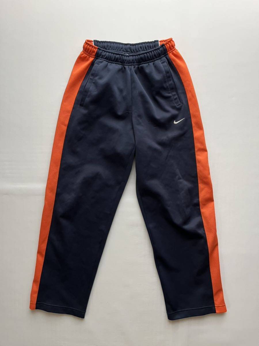 NIKE DRI FIT メンズ M ネイビー オレンジ スウォッシュ ロゴ ジャージ
