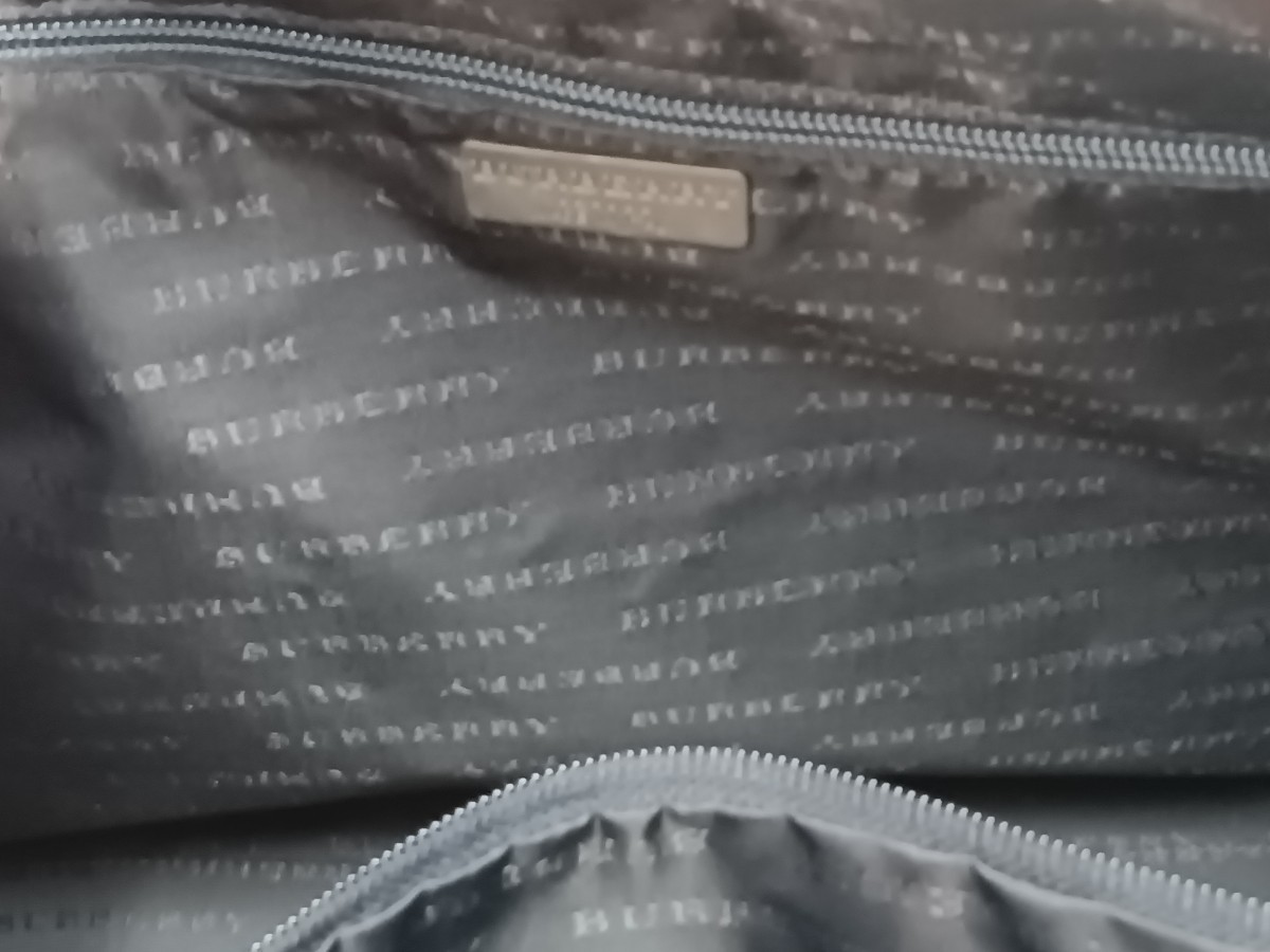 バーバリー BURBERRY ボストンバッグ 2way 旅行バッグ 紺色 美品