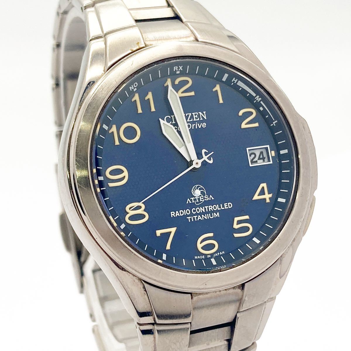 稼働品 CITIZEN シチズン H410-T003788 アテッサ エコドライブ チタン 