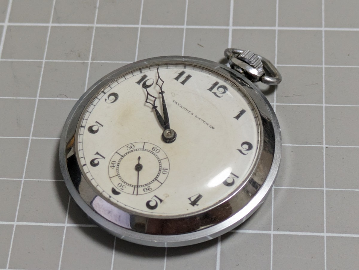 稼働品 16石 タバン 懐中時計 手巻き ムーブメント Tavannes