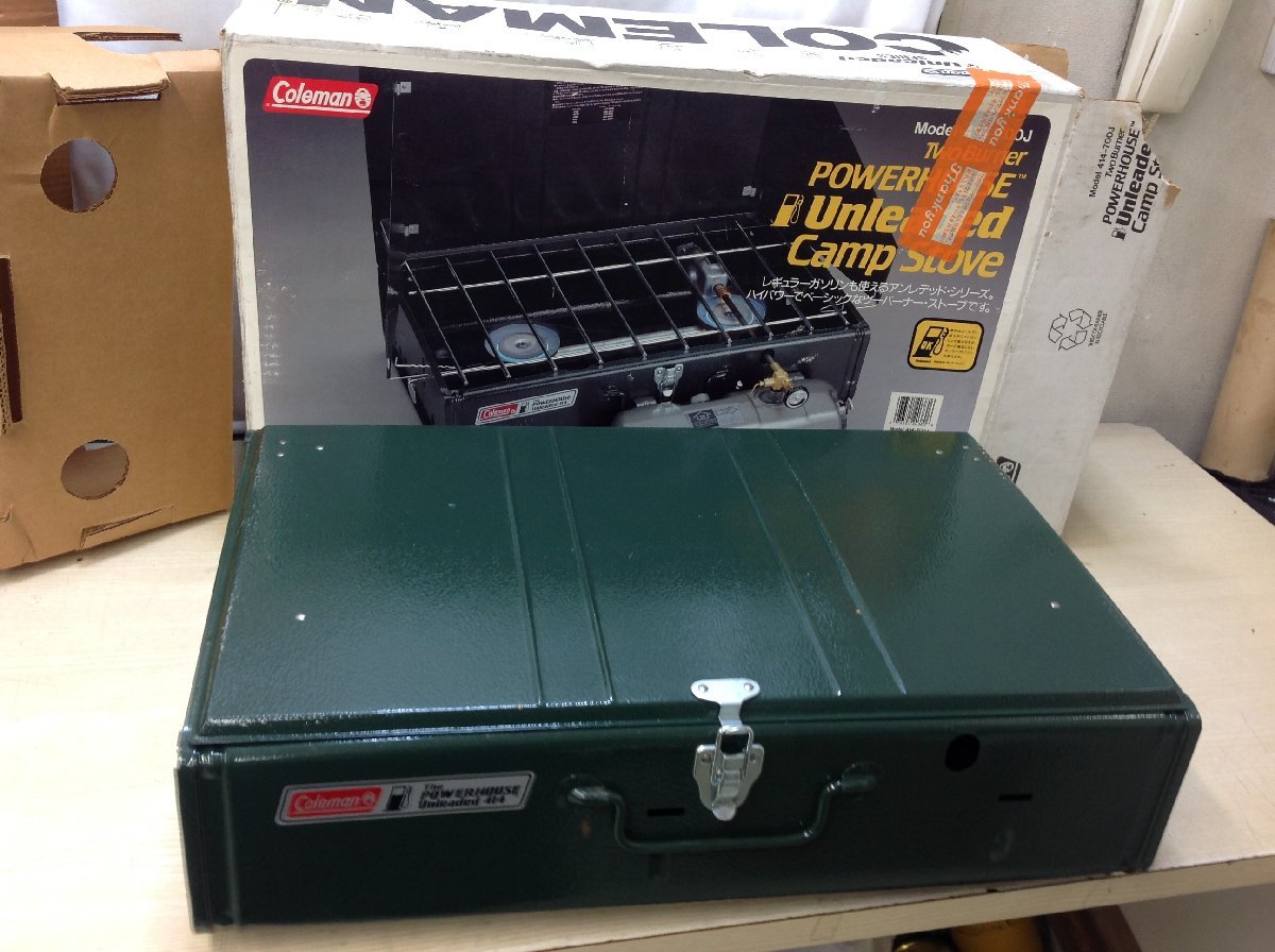 コールマン ツーバーナーコンロ Two Burner 414-700J 01-4555】美品 コールマン パワーハウス アンレデッド 2バーナー 414