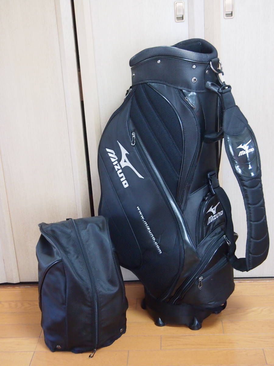 中古キャディバック：ミズノ（黒色）８．５型～９型位