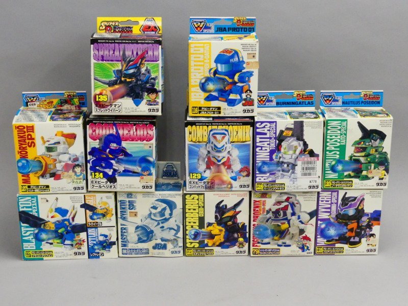 w438 タカラ スーパー ビーダマン 当時物 まとめ 組立済 フェニックス ポセイドン ワイバーン ケルベロス 攻略王